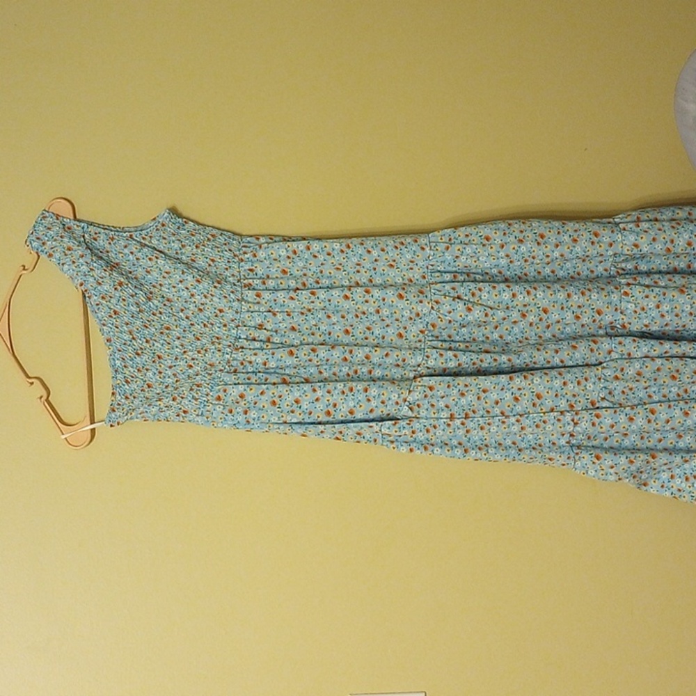 Lovely Smocked One Shoulder Maxi Sundress